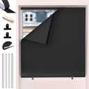 Myshade Portable Blackout Window Cover Roller Blind Screen for Windows No Drill Fabric Blinds for Indoor Windows Pull Down Stick On Temporary Room Darkening Shades for Home Bedroom Travel 2PCS 57X39