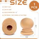 Pinkunn 80 Pcs Wood Finials Dowel Rods Caps 3/4 Inch Tall with 1/4 Inch Hole Unfinished Wood Drawer Knobs Pulls Handles Small Classic Ball Wooden Rods Caps for Crafts, DIY, Cabinet, Furniture, Drawer