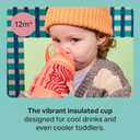 Tommee Tippee Active Spout Toddler Cups, 9 oz, Insulated Sippy Cups For Toddlers 1-3, Silicone Spout, Leak-Proof Valve and Handle, Pink and Purple, Pack of 2