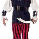 California Costumes men's Cutthroat Pirate Costume (Large, Black/Red/White)