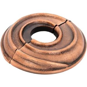 Renovators Supply Manufacturing Escutcheon Plate 3.13 in OD Escutcheon 1/2 in IPS Antique Copper Finish Aluminum Radiator Flange