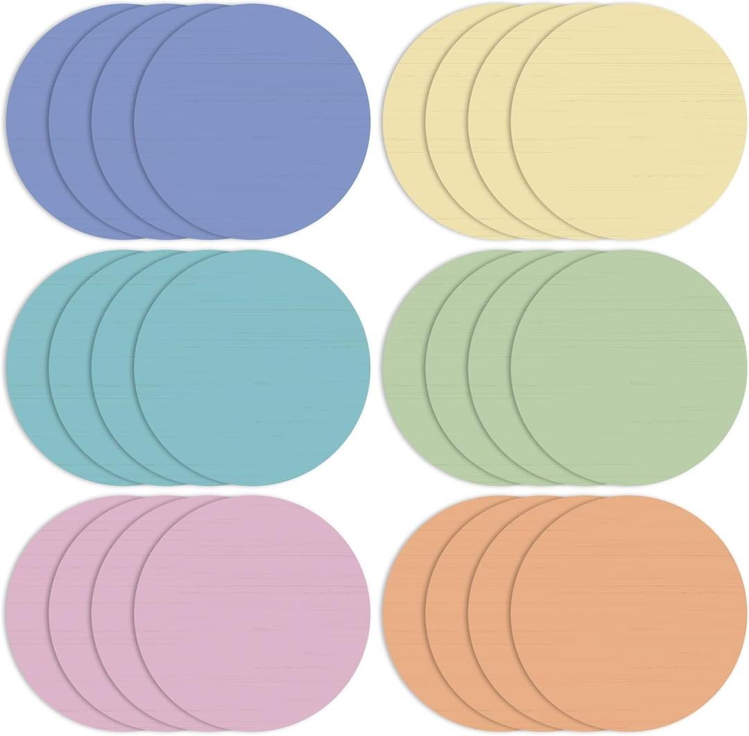 2 x Newtay 24 Pack 10 Inch Dry Erase Dots for Classroom Tables Dry Erase Circles Colorful Removable Board Marker Wall Sticker Decal Spot Set for Student Tables Desk School Teacher Supplies(Warm Color)