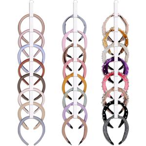 3 PCS Headband Holder Organizer for Girl,Hanging Hairband Storage for Women,White Hair Hoop Display Hair Accessories Organizer Bedroom College Dorm Decor