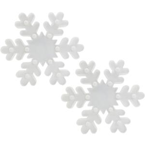 2pcs Led Snowflake Night Light Snowflake Shape Battery Lighted for Windows Decorative Night Light for Party Wedding Birthday