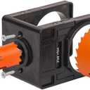 Door Lock Installation Kit, with 1 inch Hole Saw (2 inch Depth) & 2-1/8 inch Hole Saw (1.5 inch Depth) and Jig, for Drilling Wood and Metal Door, Installing Deadbolt and Knob, Black