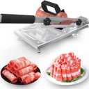 Stainless Steel Food Slicer,Manual Frozen Meat Slicer Beef and Mutton Roll Meat Cleavers Machine for Home Cooking of BBQ Hot Pot