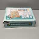 Wooden Baby Walker with Wheels, Push Walker with Baby Activity Center, Montessori Walking Toy for Girls Boys, Ajustable Speed & Height Activity Toy for Toddler Learning to Walk (Natural)