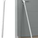 Upgraded Door Security Bar, Strong Safety Adjustable Sliding Patio Door Jammer for Home, Apartment, Travel (White)