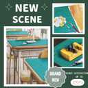 Self Healing 18"X12" Cutting Mat, A3 Sewing Mat Rotary Double Sided Thickened Mats for Crafts, for Sewing Crafts Hobby Fabric Precision Scrapbooking Project,Green 2 Pcs (No)