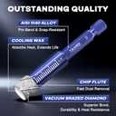 9-Piece Dry Diamond Drill Bit Set for Porcelain,Tile,Ceramic,Pot,Glass,Granite,Concrete,Masonry,Stone,Hard Materials, Hex Shank Tile Drill Bits 1/4",5/16",3/8",1/2", Ti&Tungsten Carbide Bit 1/4"
