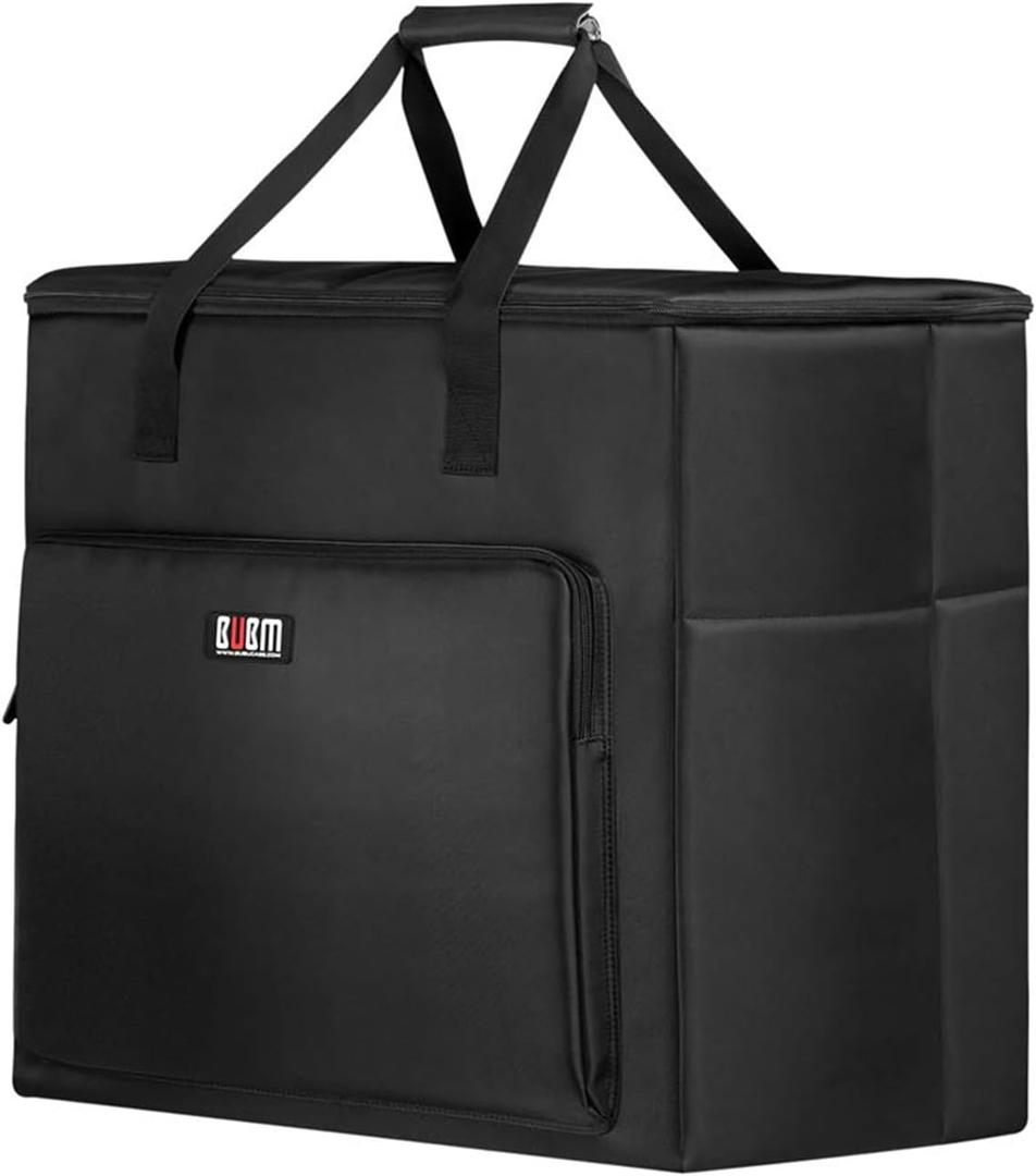 BUBM Desktop Computer Carrying Case, Padded Nylon Carry Tote Bag for Transporting Computer Tower PC Chassis, Keyboard, Cable and Mouse