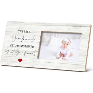 SRADMO Picture Frame New Great Grandparents Gift, Great Grandparents Baby Announcement Gifts, 12x6 Inch Tabletop Photo Frame, Promoted to Great Grandparents Picture Frame