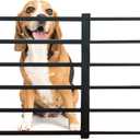Expandable Puppy Gate, 16.5" H, 22-35.4" W, Adjustable Safety Dog Gate for Stairs, White (Large, Black)