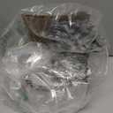 GREENTIME 12 Pcs Glitter Poinsettia 5.5" Artificial Flowers Christmas Buffalo Check Clips Stems Xmas Tree Ornaments for New Year Party Stairs Fireplace Porch Balcony Garden Church Wreath Decoration (Black&White Slattice)