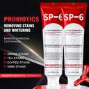 SP-6 Probiotic Whitening Toothpaste - Enhanced Formula with 6 Probiotics for Teeth Whitening and Gum Health - Enamel-Safe, Fluoride-Free, Fresh Mint Flavor, 4.9oz (4.9 Ounce (Pack of 1))