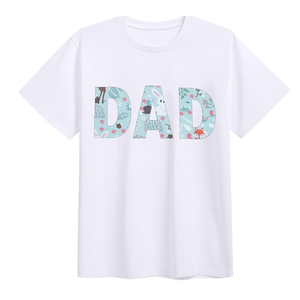 T-shirt "DAD, White , Men Size Large
