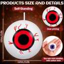 Nuanchu 20 Pcs Halloween Eyeball Candles Scary Round Eyeball Burning Candle Home Table Decor for Halloween Party Decorations
