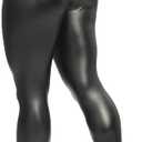 FITTOO Faux Leather Leggings for Women Fleece Lined Pleather Pants with Pockets (XXL)