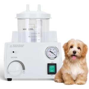 Portable Veterinary Suction Machine for Home Use - 1000ml Capacity, 110V with Veterinary Use Capability