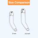 2 x vrupin 100pcs Stainless Steel Curved Safety Pins for Quilting, Safety Pins Bulk Metal Silver Sewing Pins Clothing Clips Tool Decorative Safety pins (2inch)