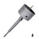 100mm / 4 inch Concrete Hole Saw with 220mm SDS Plus Shank Connecting Rod, GUICGOC Tungsten Carbide Teeth (7.7mm x 4mm) Cement Hole Saw for Concrete Cement Brick Wall Stone 100mm (4 inch)