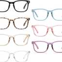 CCVOO Reading Glasses for Women/Men, Eyeglasses, Blue Light Readers for Women/Men, Computer Eye Glasses, Cheaters (7 Pack Mix)
