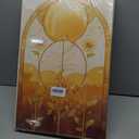 3Pcs Framed Boho Abstract Wall Art Orange Rainbow Sun Desert Minimalist Picture Mid-Century Modern Poster Prints Neutral Botanical Geometric Canvas Painting Wall Decor for Living Room 16L" x 12W"