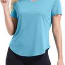 Women's Sun Shirts UPF 50+ Protection Shirts Rash Guard Long Sleeve Sun SPF Workout Tops Shirt for Swim Beach Running (Blue, S)