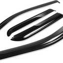 Auto Dynasty Window Visors Compatible with 2019-2024 Ram 1500, 4Pcs Front & Rear Tape-On Window Vent Visor Deflectors Rain Guard, Glossy Dark Smoke