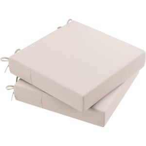 AAAAAcessories Outdoor Seat Cushions for Chairs, Waterproof, Fade-Resistant, 20" x 20" x 3", Patio Furniture Replacement Cushions, Set of 2, Sandstone Beige
