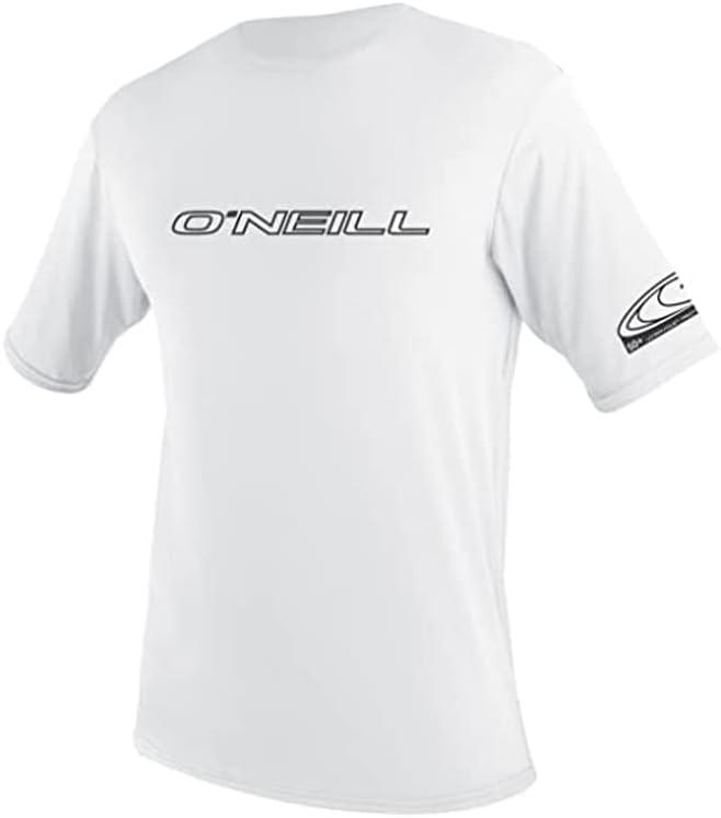 O'NEILL Men's Basic Skins 50+ Short Sleeve Sun Shirt (Medium, White)