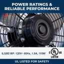 iLiving 18 Inch Wall Mount Fan, 4550 CFM High Velocity Metal Fan with 3 Speeds, Sealed Motor & 360° Tilt, Heavy Duty Wall/Ceiling Mount Fan for Garage, Warehouse, Barn, Greenhouse, Workshop