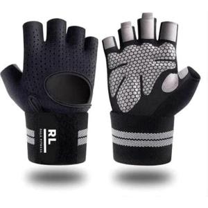 Workout Gloves Ventilated with Wrist Wraps Support and Full Palm Protection for Weight Lifting, Fitness, Hanging, Weights & Gym use. Protect Your Hands. RALA Fitness (Large)