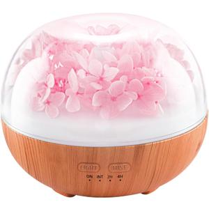 Aromatherapy Essential Oil Diffuser, 300ml Air Diffuser Humidifier with 7 LED Colors, Timer & Auto-Off for Home Bedroom Office (Pink)