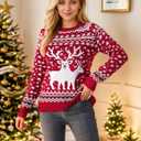 Ugly Christmas Sweaters for Women Men Kids 2024 Family Matching Christmas Sweater Funny Xmas Holiday Knit Pullover (XX-Large, Red)