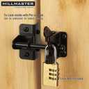HILLMASTER Self Locking Gate Latch for Wooden Fence,Heavy Duty Gravity Fence Latch Privacy Door Latch for Wood Gate,Metal Gates,Vinyl Fence,Gate Hardware Gate Door Lock for Outdoor Pool,Black Finish