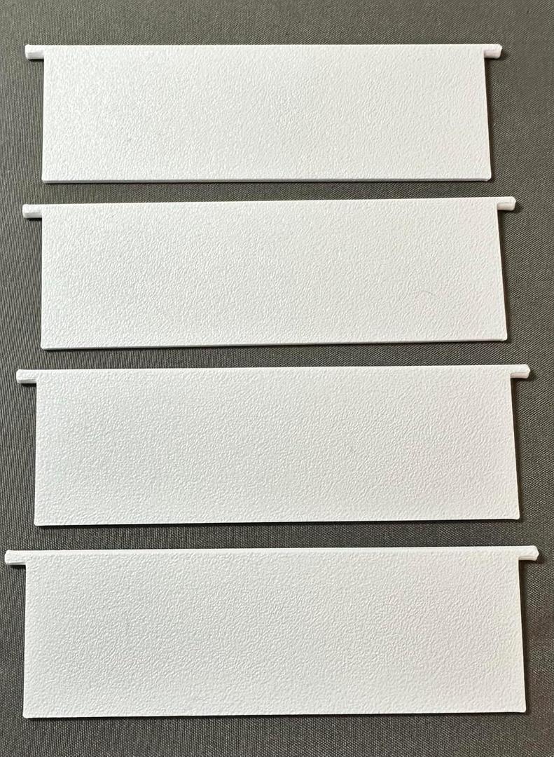 4 inch - Dryer air exhaust vent cover panel replacements UV and weather resistant OEM Upgraded PETG plastic color molded won't scratch, flake or fade. 4 Panels - Made and Assembled in USA