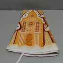 Motionchic 48 Inches Christmas Tree Skirt Gingerbread House Pattern Christmas Tree Mat Cookies Sugar Candy Ornaments Decorations for Holiday Party Decorations Indoor Outdoor