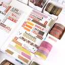 YUBX Basic Washi Tape Set 30 Rolls Plants Patterns Decorative Skinny Slim Masking Tapes for Arts, DIY Crafts, Journals, Planners, Scrapbook, Wrapping (Tropical Wetlands)