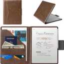 CoBak Premium PU Leather Case for Remarkable Paper Pro 11.8" (2024)  Slim Magnetic Back Cover with Auto Sleep/Wake, Folder Design, Magnetic Pen Holder Strap, Brown Leather