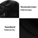 Newsboy Caps Beret Hats for Women Rb Greek Fisherman Cabbie Leather Newsies Chauffeur Fiddler Peaked Paperboy News (Black)