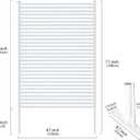 Twira Outdoor Privacy Screen 47" x 71", Freestanding Feet Privacy Fence Screen for Outside, Trash Can Metal Privacy Panels, 4FT x 6FT Decorative Pipes and Slats Divider for Backyard Patio Garden White