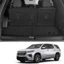 Custom for 2018-2023 Chevy Traverse /2024 Traverse Limited Cargo Mats Trunk Liner and Rear Seat Backrest Mat All Weather TPE Protection Mat Accessories (for 2018-2023 Chevy Traverse)