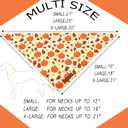 2 x Realeaf Thanksgiving Dog Bandanas 2 Pack, Pumpkins and Happy Thanksgiving Pet Scarf for Boy and Girl, Premium Durable Fabric, Reversible Holiday Bandana for Large and X-Large Dogs Pets (X-Large)