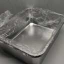 Stainless Steel Litter Box -Metal Cat Litter Box,Cat LitterBox 6" High Sided for Kitty/Kitten/Rabbit/Puppy (2 Pack),Metal Tray/Catlitter Pan Odor-Proof & Non-Stick Easy Clean.