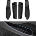 Shademax Set of 4 Car Door Organizer Tray for Tesla Model Y Juniper 2026 2025 Front& Rear Door Side Storage Box for New Model Y Juniper Accessories 2026 Slot Pockets Organizer Insert TPE Material