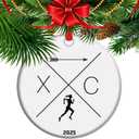 2025 Running Lover Christmas Ornament, XC Running Gift, Cross Country Gifts for Female Runner Marathoner (C5)
