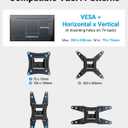 Pipishell Full Motion TV Wall Mount for Echo Show 21/15 and 13-43 Inch Flat Curved Screen TVs & Monitors, Max VESA 200x200mm up to 44lbs, TV Mount Wall Bracket with Rotation Swivel Tilt Extension