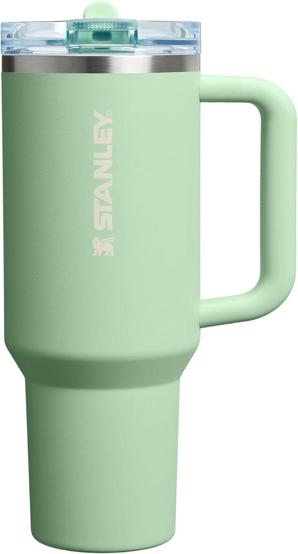 STANLEY Quencher ProTour Flip Straw Tumbler with Leakproof Lid | Built-In Straw & Handle | Cupholder Compatible for Travel | Insulated Stainless Steel Cup | BPA-Free (40 Ounces, Pistachio)