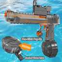 EWRITN Electric Water Gun for Adults  Automatic, High-Powered, Battery-Operated Water Pistol with 32 Ft Range, 550ML Large Capacity Squirt Gun for Summer Outdoor Fun, Grey